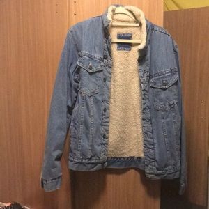 zara denim fur jacket